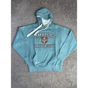 CAMBRIDGE University Hoodie Mens M Green Pullover Hooded Pockets Embroidered